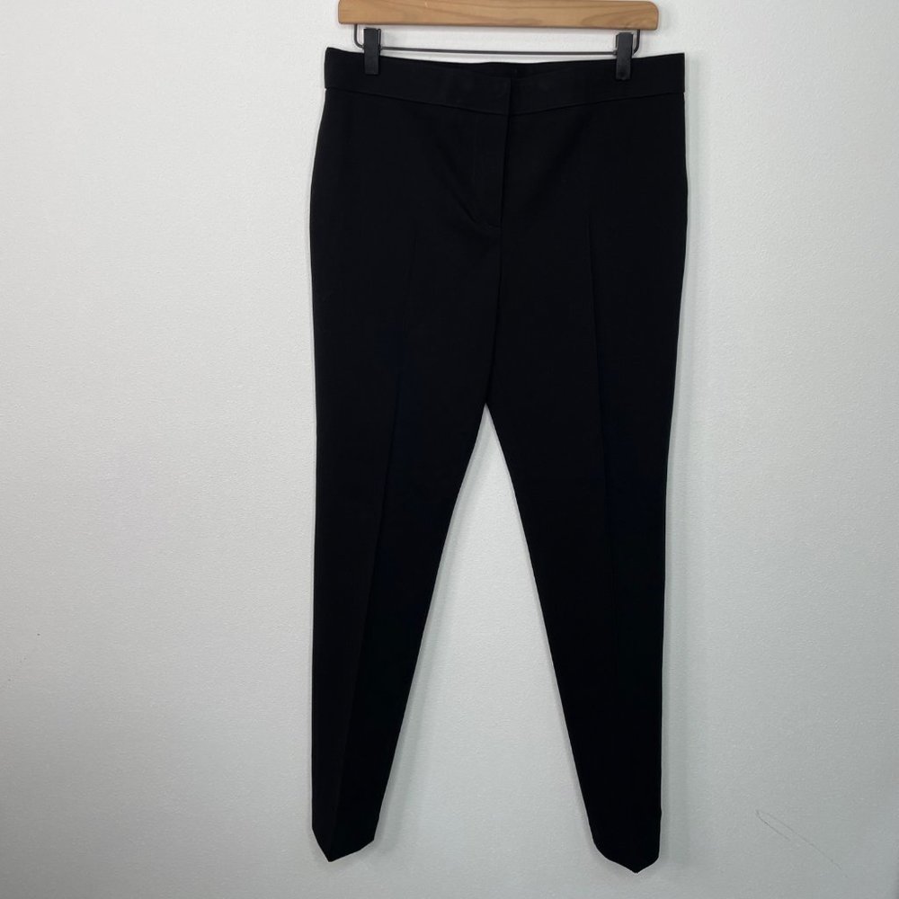 AKRIS PUNTO Switzerland Black Stretch Knit Pants Tapered Ponte Work